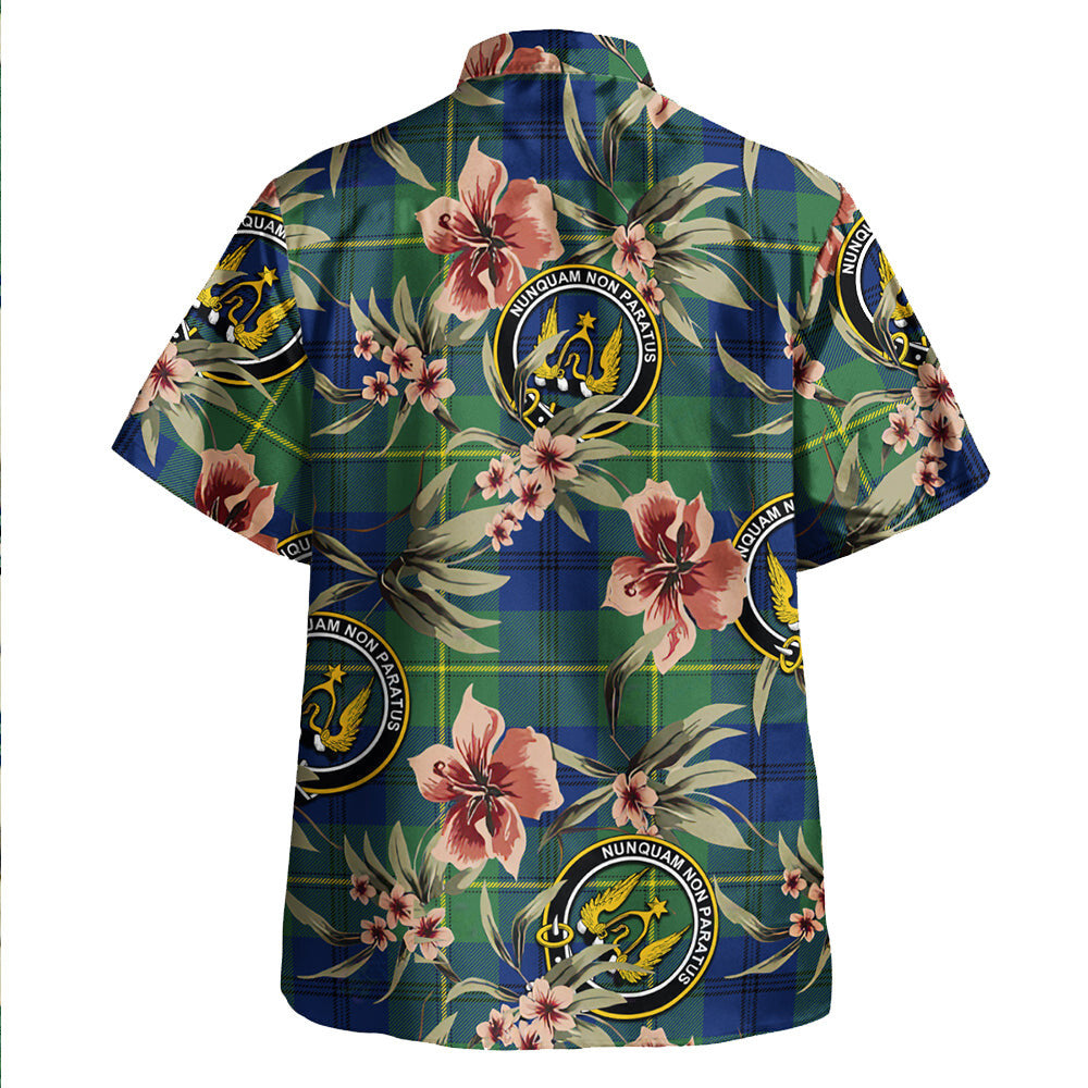 Clan Johnstone (Johnson) Modern Tartan Crest Badge Aloha Hawaiian Shirt Tropical Old Style LU78 Johnstone (Johnson) Modern Tartan Tartan Today