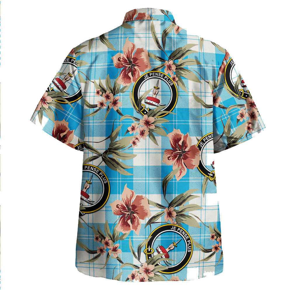 Clan Erskine Burgundy Tartan Crest Badge Aloha Hawaiian Shirt Tropical Old Style XV39 Erskine Burgundy Tartan Tartan Today