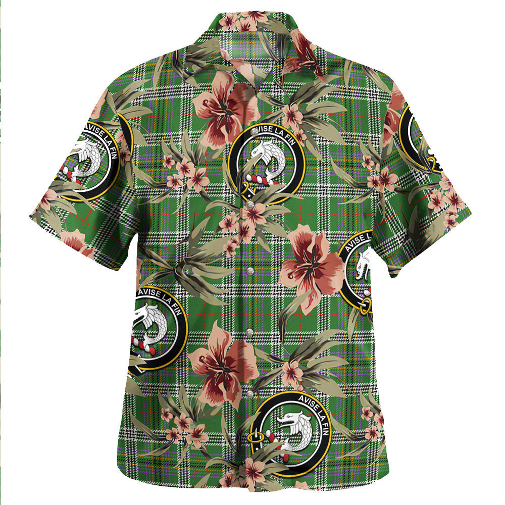 Clan Kennedy Ancient Tartan Crest Badge Aloha Hawaiian Shirt Tropical Old Style LG69 Kennedy Ancient Tartan Tartan Today
