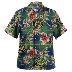 Clan Johnstone (Johnson) Modern Tartan Crest Badge Aloha Hawaiian Shirt Tropical Old Style LU78 Johnstone (Johnson) Modern Tartan Tartan Today