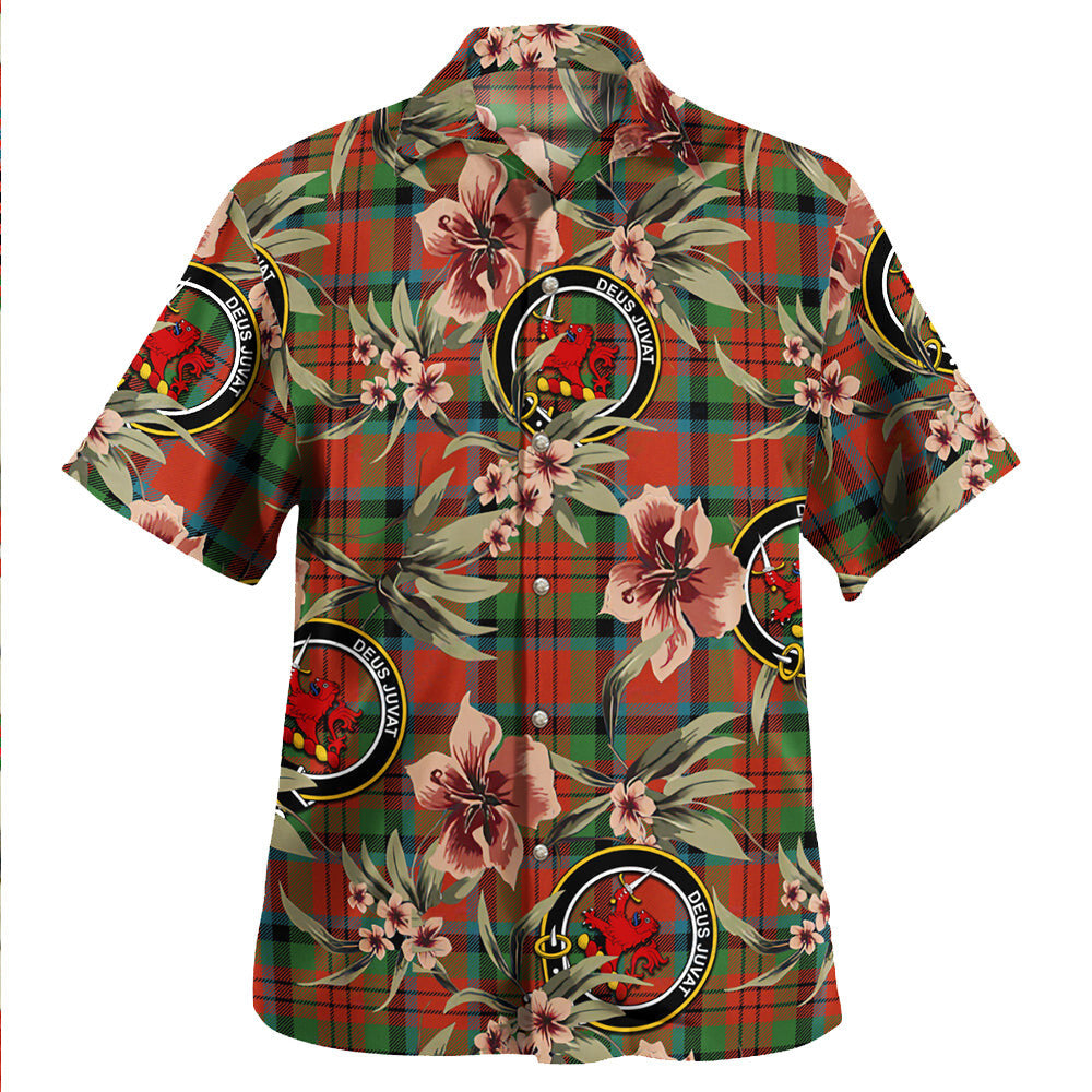 Clan MacDuff Ancient Tartan Crest Badge Aloha Hawaiian Shirt Tropical Old Style SK47 MacDuff Ancient Tartan Tartan Today