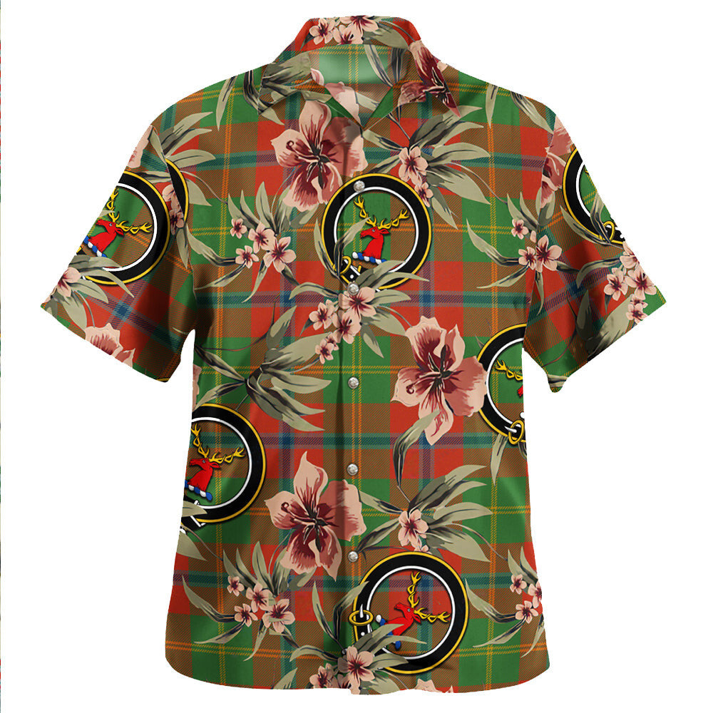 Clan Hutcheson Ancient Tartan Crest Badge Aloha Hawaiian Shirt Tropical Old Style KK77 Hutcheson Ancient Tartan Tartan Today