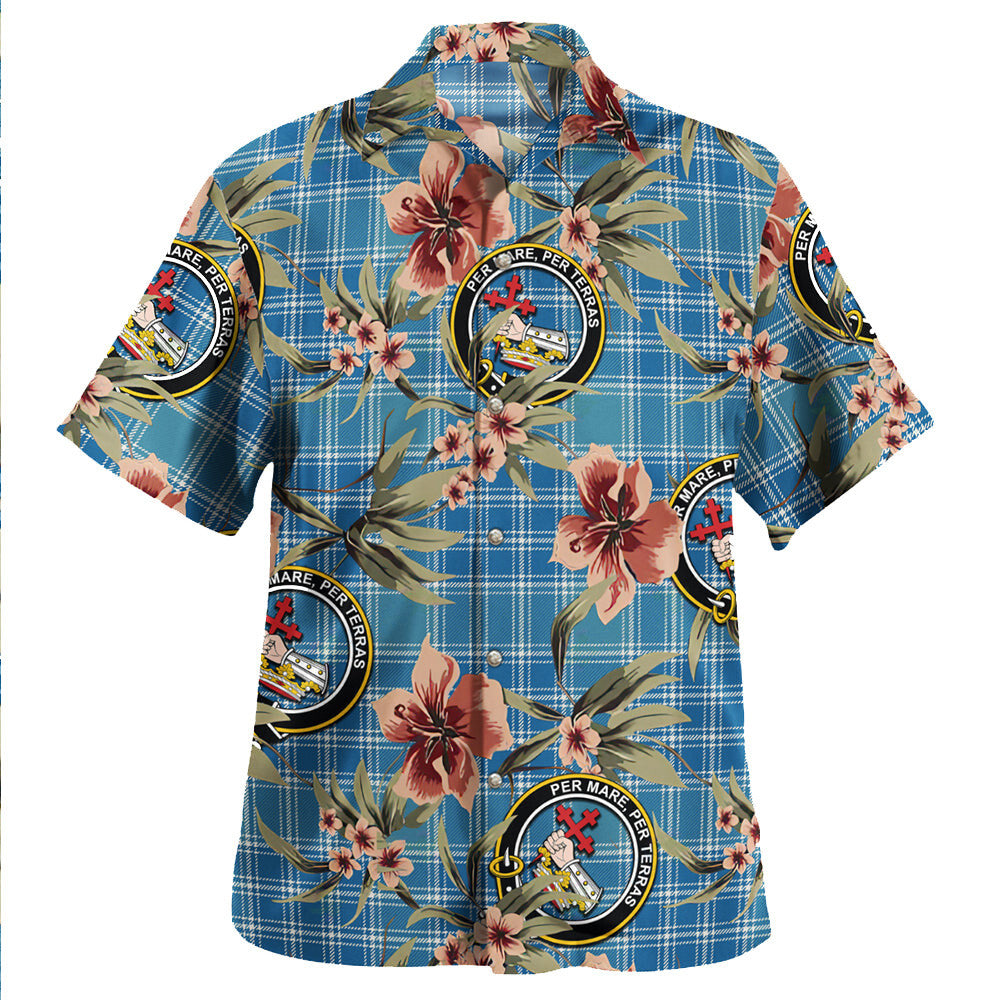 Clan MacDonald Lord of the Isles Hunting Blue (Donald Lord of the Isles Hunting Blue) Ancient Tartan Crest Badge Aloha Hawaiian Shirt Tropical Old Style OI29 MacDonald Lord of the Isles Hunting Blue (Donald Lord of the Isles Hunting Blue) Ancient Tartan Tartan Today