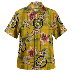 Clan Houston Tartan Crest Badge Aloha Hawaiian Shirt Tropical Old Style TT42 Houston Tartan Tartan Today