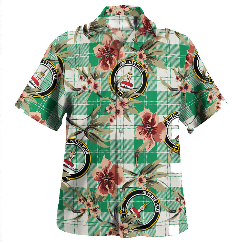 Clan Erskine Purple Tartan Crest Badge Aloha Hawaiian Shirt Tropical Old Style PM68 Erskine Purple Tartan Tartan Today