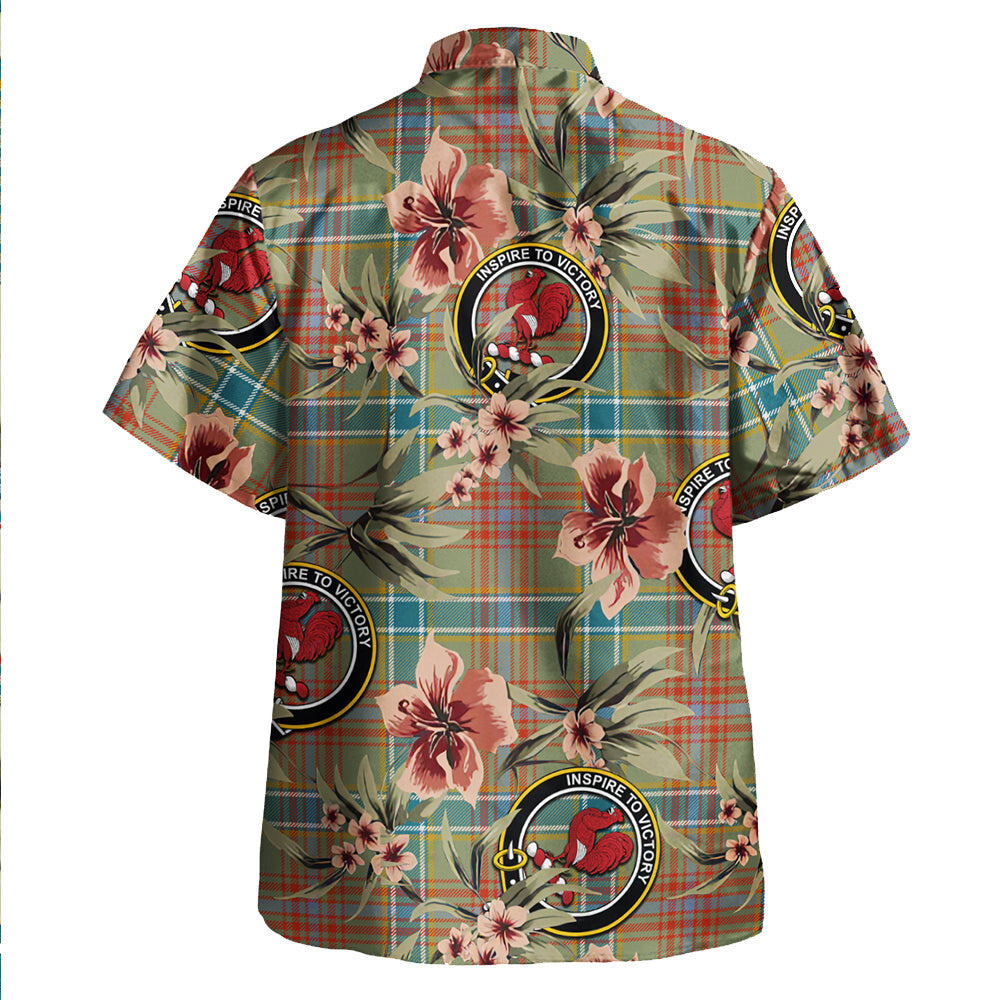 Clan Currie of Arran Ancient Tartan Crest Badge Aloha Hawaiian Shirt Tropical Old Style JA85 Currie of Arran Ancient Tartan Tartan Today