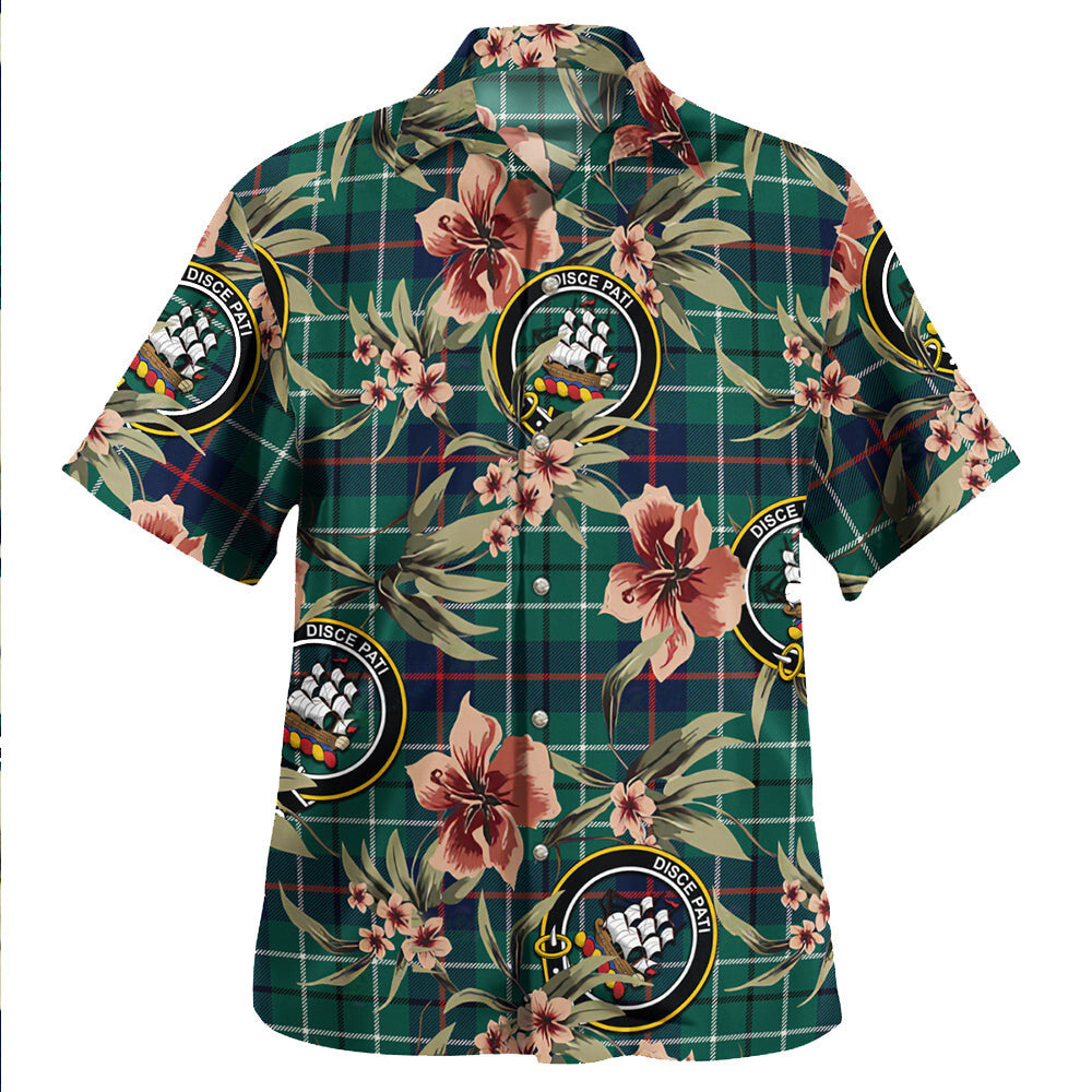 Clan Duncan Modern Tartan Crest Badge Aloha Hawaiian Shirt Tropical Old Style DF19 Duncan Modern Tartan Tartan Today