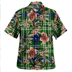 Clan Haliburton Tartan Crest Badge Aloha Hawaiian Shirt Tropical Old Style HL60 Haliburton Tartan Tartan Today