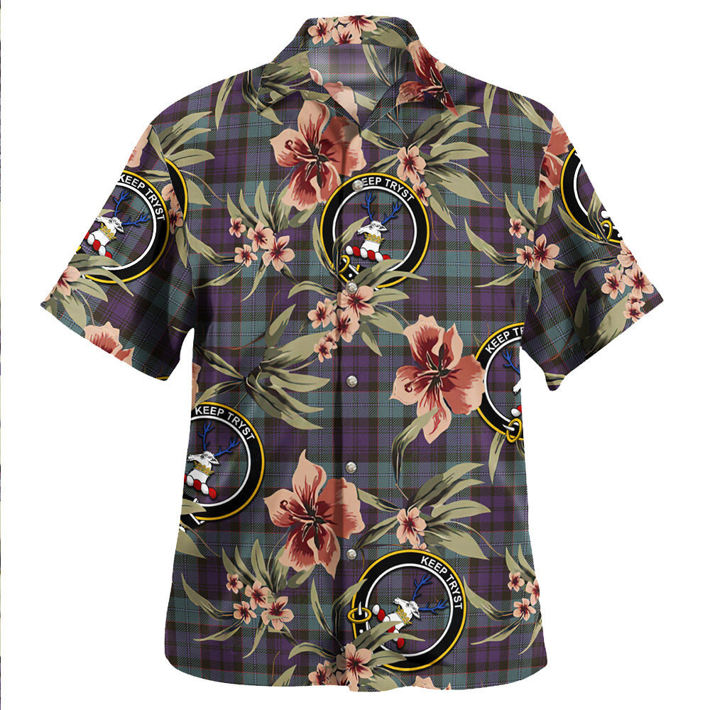 Clan Sempill (Semple) Weathered Tartan Crest Badge Aloha Hawaiian Shirt Tropical Old Style UY52 Sempill (Semple) Weathered Tartan Tartan Today