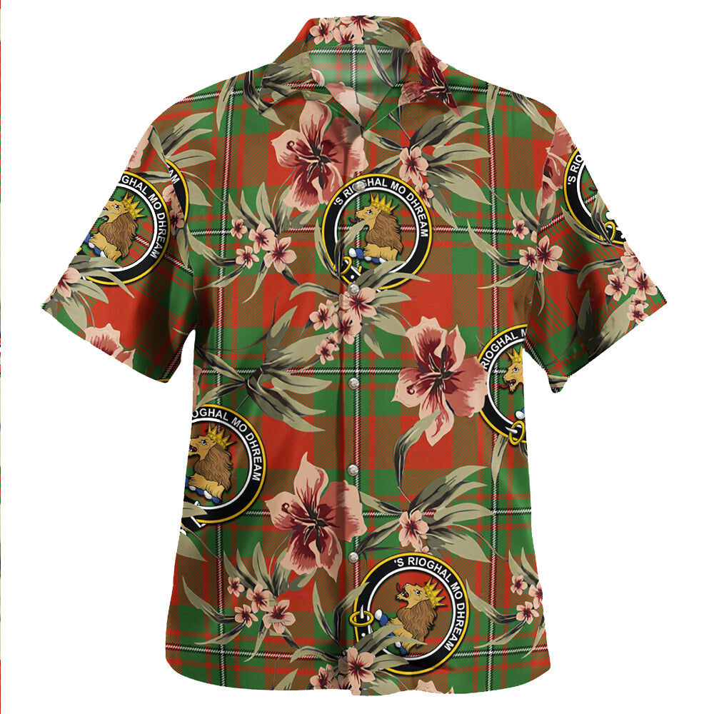 Clan MacGregor of Cardney (Gregor of Cardney) Ancient Tartan Crest Badge Aloha Hawaiian Shirt Tropical Old Style ZZ41 MacGregor of Cardney (Gregor of Cardney) Ancient Tartan Tartan Today