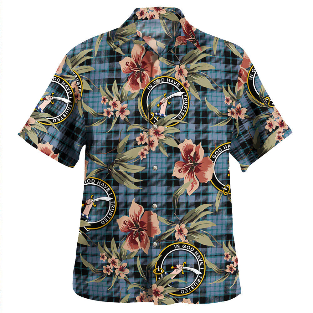Clark (Clergy) Ancient Tartan Clan Crest Badge Aloha Hawaiian Shirt Tropical Old Style FT49 Clark (Clergy) Ancient Tartan Tartan Today