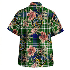 Clan Haliburton Tartan Crest Badge Aloha Hawaiian Shirt Tropical Old Style HL60 Haliburton Tartan Tartan Today