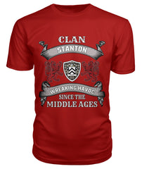 Clan Stanton Tartan 2D T-ShirtTZ30 Stanton Tartan 2D T-Shirt Tartan T-Shirt Red S Stanton Tartan 2D T-Shirt