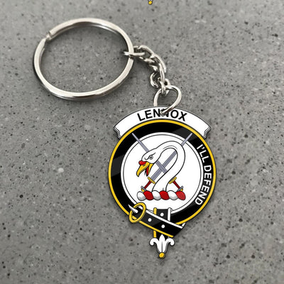 Clan Lennox Tartan Crest Keychain