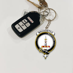Clan MacAlister Tartan Crest Keychain XV26 Clan MacAlister Tartan Today
