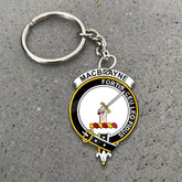 Clan MacBrayne Tartan Crest Keychain DH99 Clan Hall Tartan Today