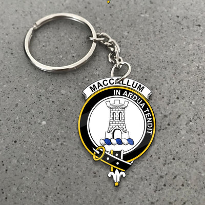 Clan MacCallum Tartan Crest Keychain
