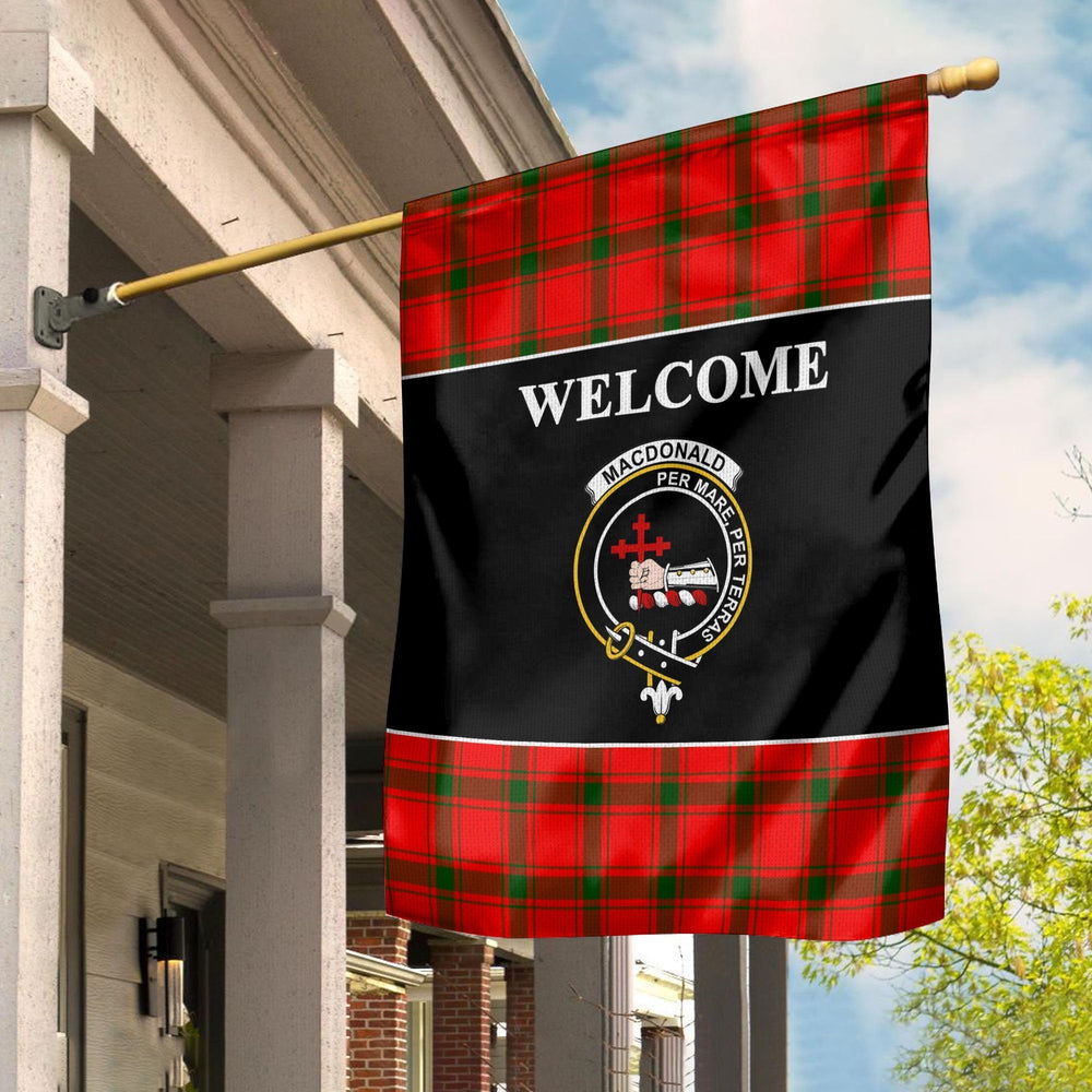 Clan MacDonald (of Sleat) Tartan Crest Black Garden Flag DD88 Clan MacDonald Tartan Today
