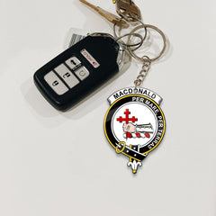 Clan MacDonald (of Sleat) Tartan Crest Keychain NN82 Clan MacDonald Tartan Today