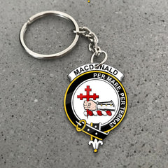 Clan MacDonald (of Sleat) Tartan Crest Keychain NN82 Clan MacDonald Tartan Today