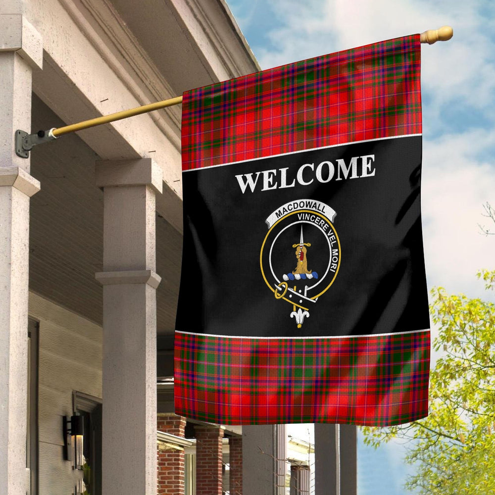 Clan MacDowall (of Garthland) Tartan Crest Black Garden Flag NM25 Clan MacDowall Tartan Today