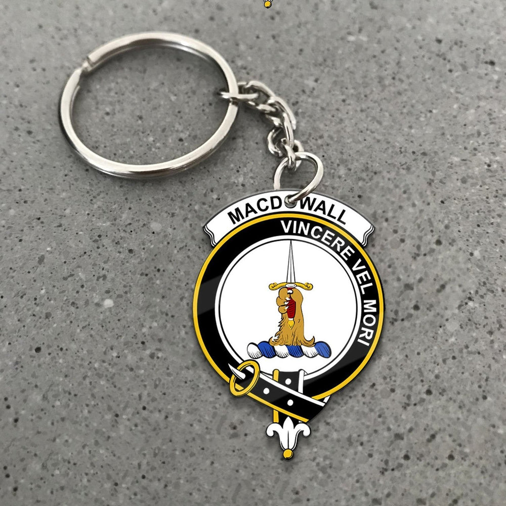 Clan MacDowall (of Garthland) Tartan Crest Keychain XJ38 Clan MacDowall Tartan Today