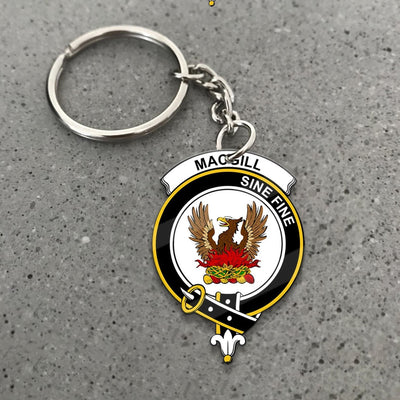 Clan MacGill (Makgill) Tartan Crest Keychain