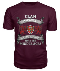 Clan MacAulay Family Tartan 2D T-shirt PX95 MacAulay Tartan Clan Tartan T-Shirt Maroon S MacAulay Tartan Clan