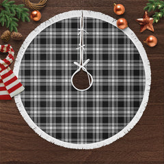 Clan Menzies Black _ White Modern Tartan Christmas Tree Skirt OA59 Menzies Black _ White Modern Tartan Tartan Christmas