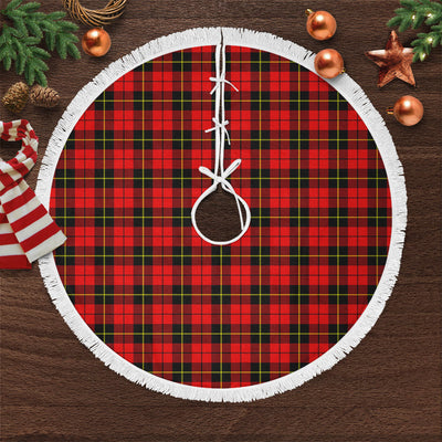 Clan Wallace Hunting Red Tartan Christmas Tree Skirt
