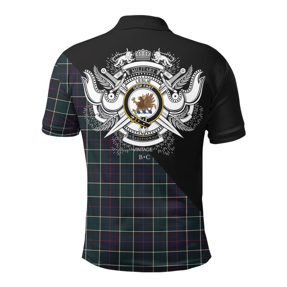 Clan Leslie Hunting Modern Clan - Military Polo Shirt KR64 Leslie Hunting Modern Tartan Tartan Polo