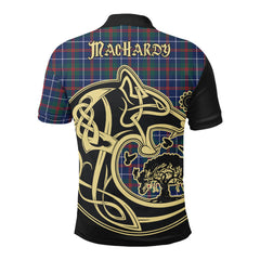 Clan MacHardy Modern Tartan Polo Shirt Viking Wolf WC19 MacHardy Modern Tartan Tartan Polo