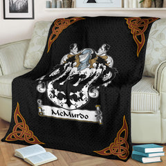 McMurdo Clan Crest Premium Blanket Black Celtic Style NR78 Clan Hall Tartan Today