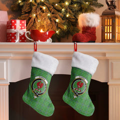 Clan Currie or Curry Tartan Crest Christmas Stocking JQ16 Currie or Curry Tartan Tartan Stocking