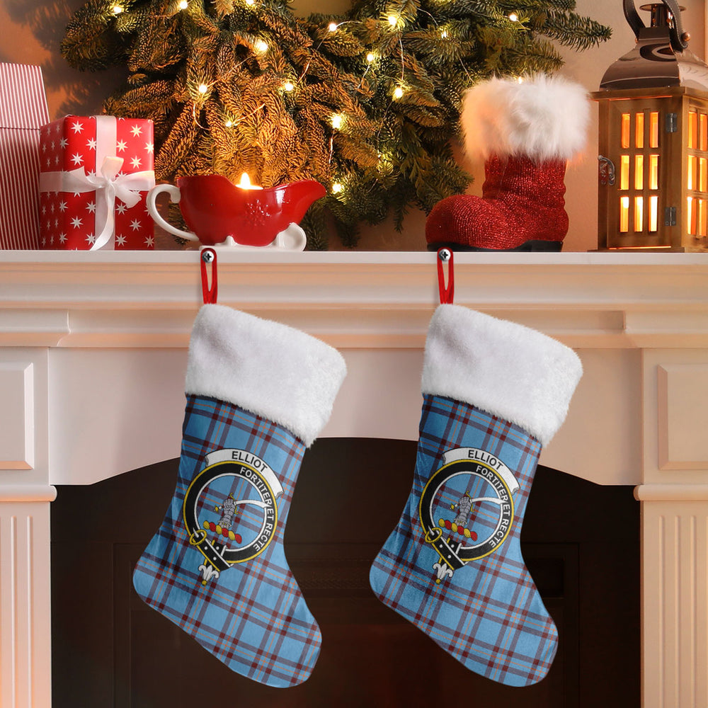 Clan Elliot Ancient Tartan Crest Christmas Stocking KK61 Elliot Ancient Tartan Tartan Stocking
