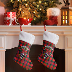 Clan MacNaughton Modern Tartan Crest Christmas Stocking WR79 MacNaughton Modern Tartan Tartan Stocking