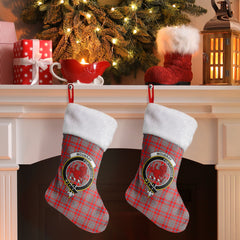 Clan Moubray Tartan Crest Christmas Stocking PE94 Moubray Tartan Tartan Stocking