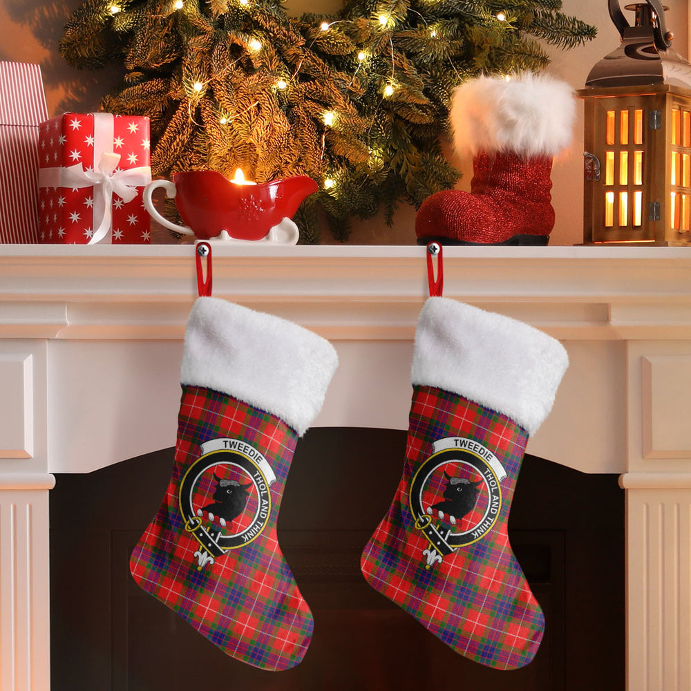 Clan Tweedie Tartan Crest Christmas Stocking ZK98 Tweedie Tartan Tartan Stocking