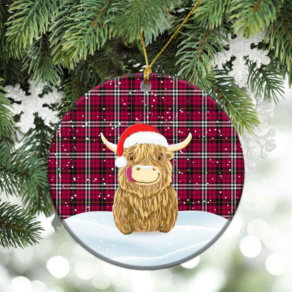Clan Little Tartan Christmas Ceramic Ornament Highland Cows Style RO65 Little Tartan Tartan Ornament