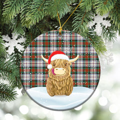 Clan MacDuff Dress Ancient Tartan Christmas Ceramic Ornament Highland Cows Style MM63 MacDuff Dress Ancient Tartan Tartan Ornament