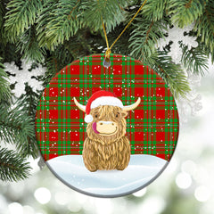 Clan MacGregor Modern Tartan Christmas Ceramic Ornament Highland Cows Style NL13 MacGregor Modern Tartan Tartan Ornament