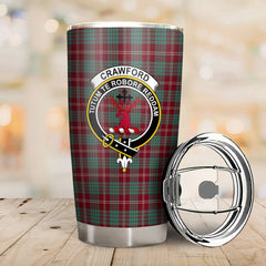 Clan Crawford Modern Tartan Crest Tumbler TT67 Clan Crawford Tartan Today