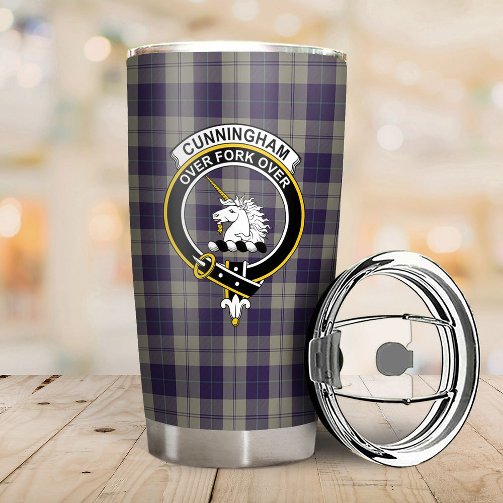 Clan Cunningham Dress Blue Dancers Tartan Crest Tumbler FL22 Clan Cunningham Tartan Today