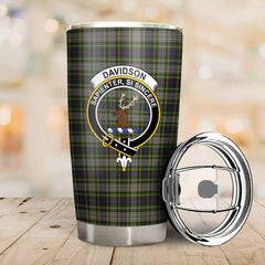 Clan Davidson Tulloch Dress Tartan Crest Tumbler HA61 Clan Davidson Tartan Today