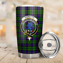 Clan Forsyth Modern Tartan Crest Tumbler GC57 Clan Forsyth Tartan Today