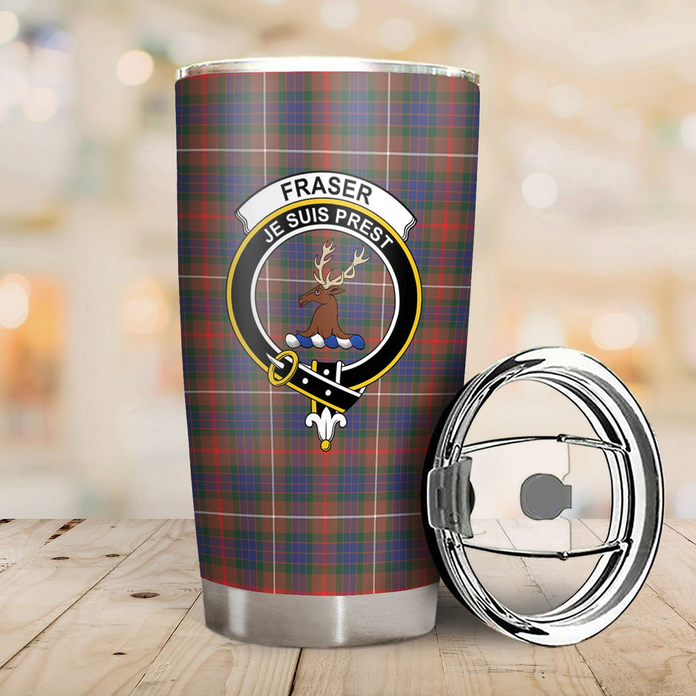 Clan Fraser (of Lovat) Hunting Modern Tartan Crest Tumbler ON85 Clan Fraser Tartan Today
