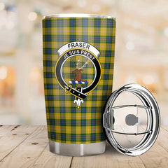 Clan Fraser (of Lovat) Yellow Tartan Crest Tumbler OK76 Clan Fraser Tartan Today