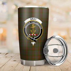 Clan Gray Tartan Crest Tumbler GU49 Clan Gray Tartan Today