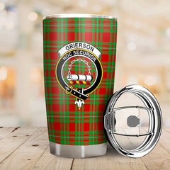 Clan Grierson Tartan Crest Tumbler SI24 Clan Grierson Tartan Today