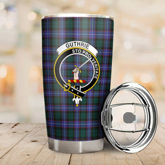 Clan Guthrie Modern Tartan Crest Tumbler AU50 Clan Guthrie Tartan Today